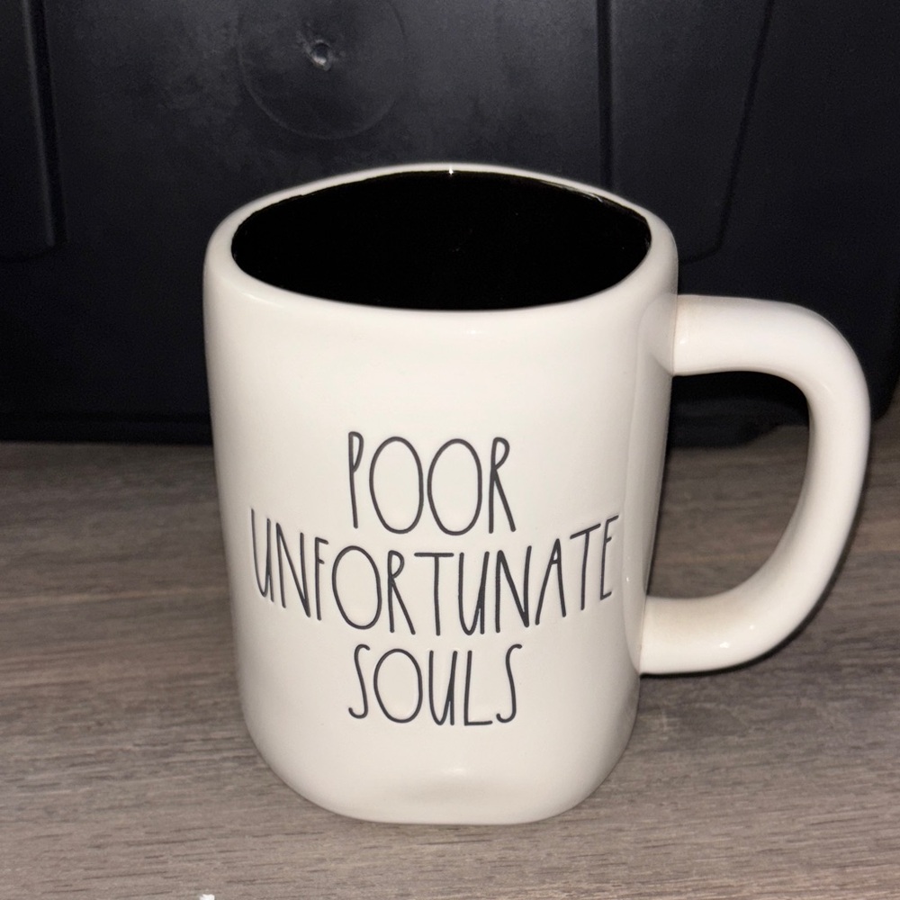Rae Dunn Cream Mug - Disney Villian Ursula-Little Mermaid Poor Unfortunate Souls